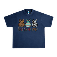 Navy Happy Easter Urban Heavy Tee - CowhideDigitalArt
