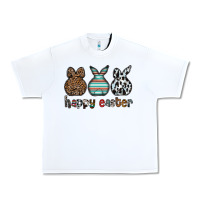White Happy Easter Urban Heavy Tee - CowhideDigitalArt