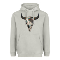 Moon Dust Cowhide Bull Skull Heavyweight Hoodie - Jasminsmagicworld