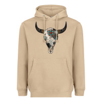 Mushroom Cowhide Bull Skull Heavyweight Hoodie - Jasminsmagicworld