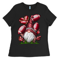 Black American Football Gnome Ladies Tee - CowhideDigitalArt