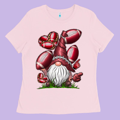 American Football Gnome Ladies Tee Designed By Cowhidedigitalart
