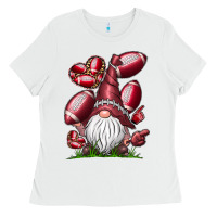 White American Football Gnome Ladies Tee - CowhideDigitalArt
