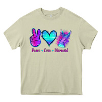 Mossy Peace Love Mermaid Heavy Core Tee - Jasminsmagicworld
