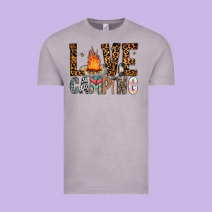 Love Camping Vintage Tee Designed By Cowhidedigitalart