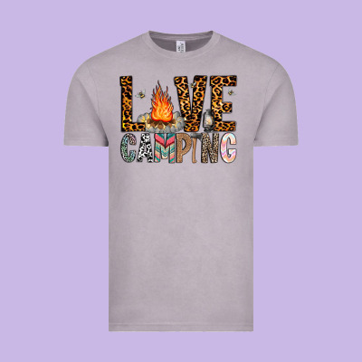 Love Camping Vintage Tee Designed By Cowhidedigitalart