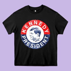Vintage 1960 Kennedy For President Heavy Core Tee Designed By Designefamous