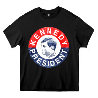 Black vintage 1960 kennedy for president Heavy Core Tee - DesigneFamous
