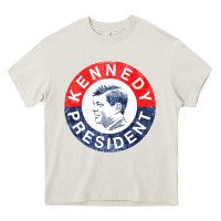 Cream vintage 1960 kennedy for president Heavy Core Tee - DesigneFamous