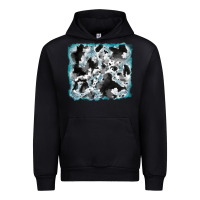 Black cowhide glitter leather background Urban Hoodie - RanaPortraitStore