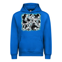 Cobalt cowhide glitter leather background Urban Hoodie - RanaPortraitStore