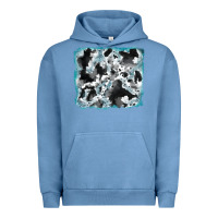 Pigment Pebble Blue cowhide glitter leather background Urban Hoodie - RanaPortraitStore