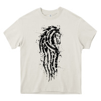 Cream horse of rohan active Heavy Core Tee - DesigneFamous