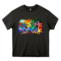 Asphalt Au-some dad Autism Heavy Core Tee - FaDigitalArtStudio
