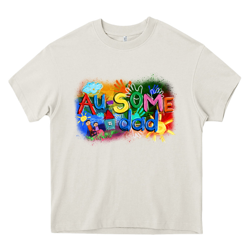 Au-some Dad Autism Heavy Core Tee by FaDigitalArtStudio | Teevron