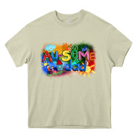 Mossy Au-some dad Autism Heavy Core Tee - FaDigitalArtStudio
