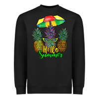 Black hello summer pineapples Heavyweight Sweatshirt - RanaPortraitStore