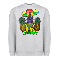 Heather Grey hello summer pineapples Heavyweight Sweatshirt - RanaPortraitStore