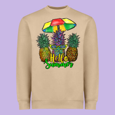 Hello Summer Pineapples Heavyweight Sweatshirt Designed By Ranaportraitstore