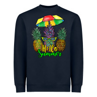 Navy hello summer pineapples Heavyweight Sweatshirt - RanaPortraitStore