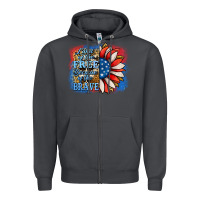 Smoke patriotic sunflower land of the free Zipper Hoodie - Jasminsmagicworld