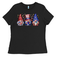 Black American Gnomes Ladies Tee - CowhideDigitalArt