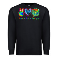 Black Peace Love Hairstylist Premium Sweatshirt - Jasminsmagicworld