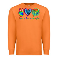 Carrot Peace Love Hairstylist Premium Sweatshirt - Jasminsmagicworld