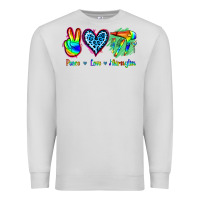 Dove Grey Peace Love Hairstylist Premium Sweatshirt - Jasminsmagicworld