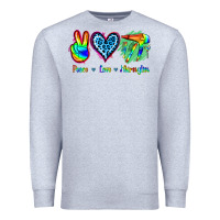 Heather Grey Peace Love Hairstylist Premium Sweatshirt - Jasminsmagicworld
