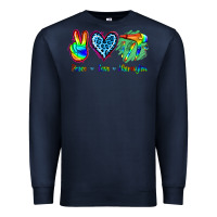 Navy Peace Love Hairstylist Premium Sweatshirt - Jasminsmagicworld