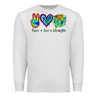 Oatmeal Heather Peace Love Hairstylist Premium Sweatshirt - Jasminsmagicworld