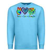 Ocean Blue Peace Love Hairstylist Premium Sweatshirt - Jasminsmagicworld