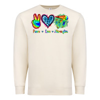 Sandshell Peace Love Hairstylist Premium Sweatshirt - Jasminsmagicworld