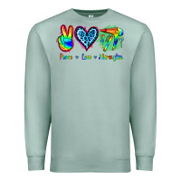 Seafoam Peace Love Hairstylist Premium Sweatshirt - Jasminsmagicworld