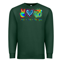 Sports Green Peace Love Hairstylist Premium Sweatshirt - Jasminsmagicworld