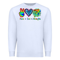 White Peace Love Hairstylist Premium Sweatshirt - Jasminsmagicworld