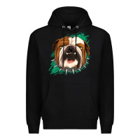 Black Bulldog Green glitter Premium Hoodie - Jasminsmagicworld