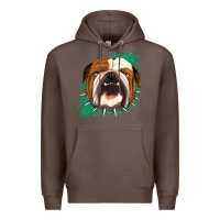 Coffee Bulldog Green glitter Premium Hoodie - Jasminsmagicworld