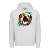 Dove Grey Bulldog Green glitter Premium Hoodie - Jasminsmagicworld