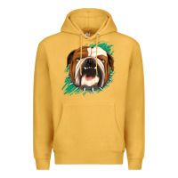 Mustard Bulldog Green glitter Premium Hoodie - Jasminsmagicworld