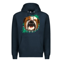 Navy Bulldog Green glitter Premium Hoodie - Jasminsmagicworld