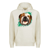 Oatmeal Heather Bulldog Green glitter Premium Hoodie - Jasminsmagicworld
