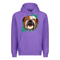 Purple Bulldog Green glitter Premium Hoodie - Jasminsmagicworld