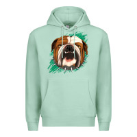 Seafoam Bulldog Green glitter Premium Hoodie - Jasminsmagicworld