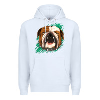 White Bulldog Green glitter Premium Hoodie - Jasminsmagicworld
