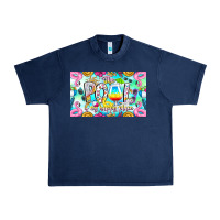 Navy The Pool Is My Happy Place Urban Heavy Tee - CowhideDigitalArt