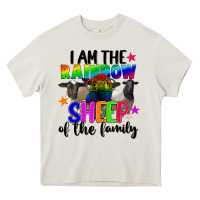 Cream I am the rainbow sheep of the family Heavy Core Tee - FaDigitalArtStudio
