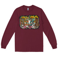 Burgundy mama western Long Sleeve Tee - RacoonDesign