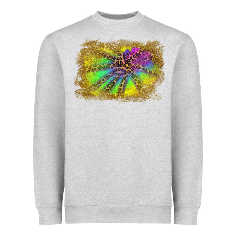 Colorful Glitter Leopard Background Heavyweight Sweatshirt by RanaPortraitStore | Teevron